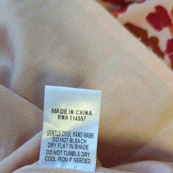 11409 THML Camo Midi Dress Red size XS bohemian summer spring resortwear preppy - Picture 11 of 11